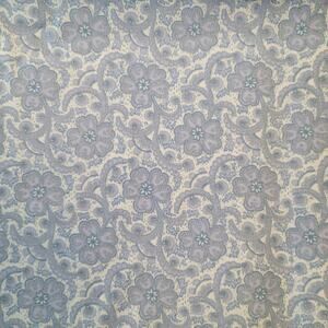Cotton Fabric Blue Floral 1 Yard x 44" David Textiles Sewing Quilting Crafts